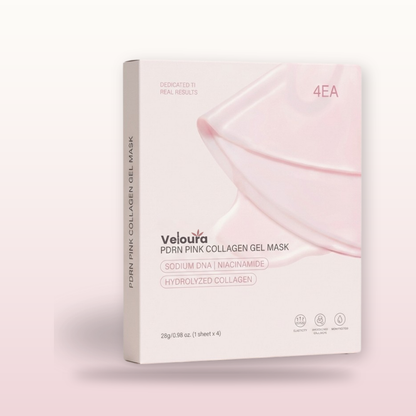 Veloura PDRN Collagen Jelly Mask — Pack shot: 4-sheet carton, 28 g